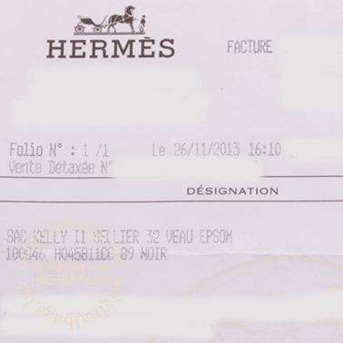 Hermes Kelly 32 Black