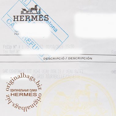 Hermes Constance 18 см Grey Tourterelle/Crevette
