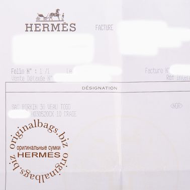 Hermes Birkin 30 Craie