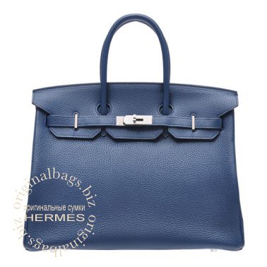 Hermes Birkin 35 Blue de malte