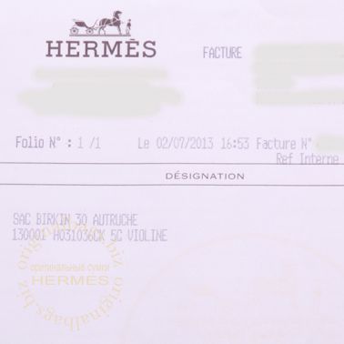 Hermes Birkin 30 Violine
