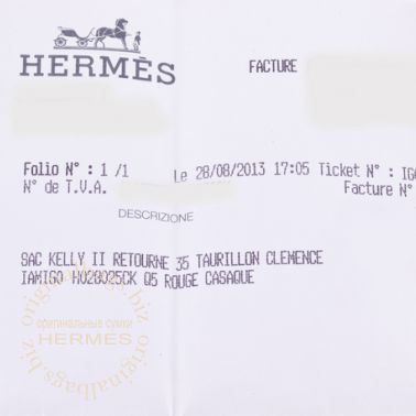 Hermes Kelly 35 Rouge Casaque
